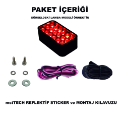 56 Ledli Park Fren Lambası - PSN056D2 K1 Köşelerden M3 Vidalı Montaj